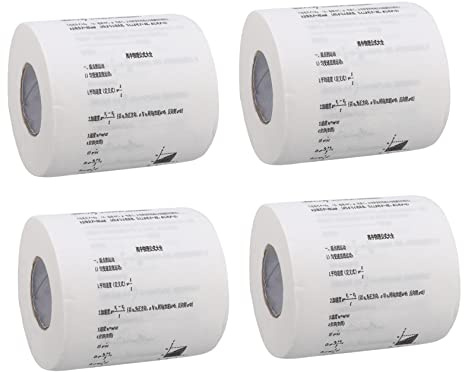 FONDOTIN 2 Sätze Chemie Und Physik Formel Toilettenpapier Mit Witzigem Design Für Zuhause Und Partys Stark Saugfähig Und Hautfreundlich 4 Rollen * 2