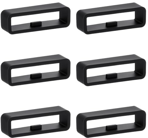 6Stk Silikon Uhrenarmband Halter Uhrenarmband Schlaufen Schwarz Uhrenarmbande Befestigungsringe Schlaufe Ersatz Uhrenband Gummi Ersatz Uhrenarmbands Keeper Gummi Uhrenarmbande Verschlussring-26mm
