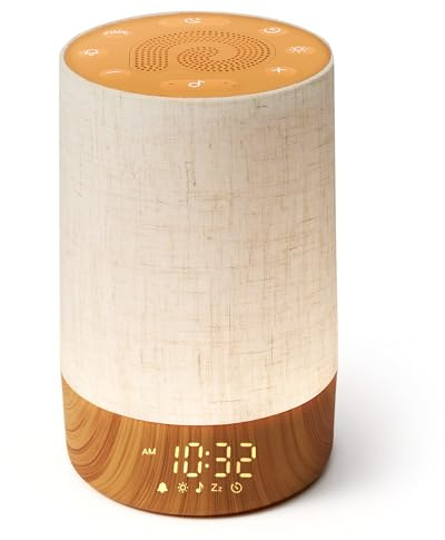 Dreamegg Tageslichtwecker mit Favorite-Taste, Lichtwecker mit 29 Klängen, Dimmbar Nachttischlampe mit Warmem und Kühlem Licht, Timer, Snooze, Ideal für Schlafzimmer, Erwachsene, Kinder, Neuheit 2026