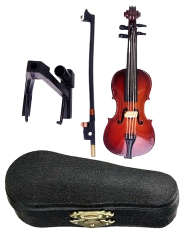 SVCEQZE Kleine Violine Mit Klang, 12x4.1cm Miniatur Violine, Winzige Violines, Kleine Geige Mit Sound Und Trauriger Geschichte, Puppenhaus Dekoration for Für Sammler Musikliebhaber Hobbyisten Geburts