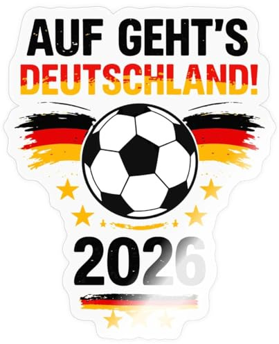 Auf Geht's Deutschland 2026 Fußball Fan Sticker Aufkleber