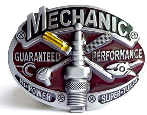 Mechanic Mechaniker Buckle Gürtelschnallen Auto V8 Werkstatt Hot Rod Rockabilly Performance