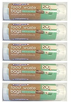 5x 5L Food Waste Bags