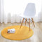 Fouriding Einfarbig Rund Teppich weicher Kurzflor Teppiche fürs Wohnzimmer, Esszimmer, Kinderzimmer, Schlafzimmer und die Küche geeignet Gelb 60cm