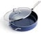 Blue Diamond Cookware Diamond Infused Ceramic Nonstick 28cm/4.3 Litre Sauté Pan with Lid, Non Stick Aluminium Pan, Induction, Oven & Dishwasher Safe Cookware, Blue
