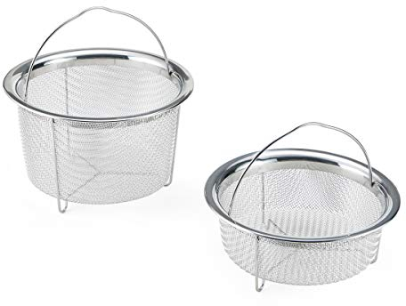 Instant Pot Lot de 2 paniers vapeur en maille officielle 5252247 en acier inoxydable