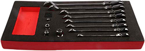 RS PRO Ratschen Gabel-Ringschlüsselsatz Stahl, 12-teilig 8 → 19 mm