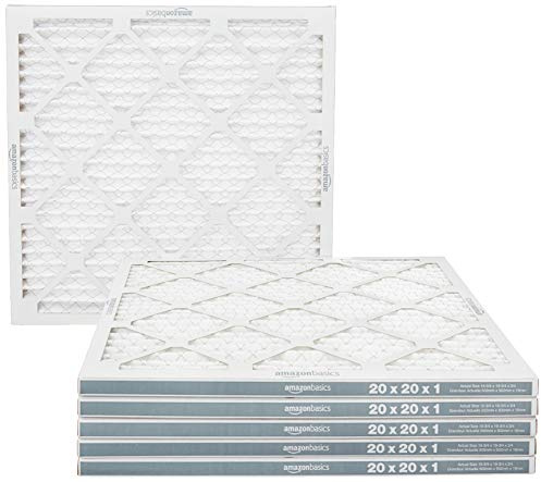 Amazon Basics 20x20x1 Air Filter 6-Pack, MERV 11 AC Furnace Filters, Dust, Pet, Allergy Control, Electrostatic (Actual Size: 19.75 x 19.75 x .75)