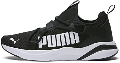 Zapatillas de correr PUMA Softride Rift sin cordones para hombre, negro (Negro/Blanco), 45 EU