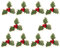 HEALLILY 10Pcs Christmas Red Berries Artificial Holly Berries with Green Leaves Fake Berry Branch for Wreath Arrangement Cake Toppers Wedding Party Decorations(Red)