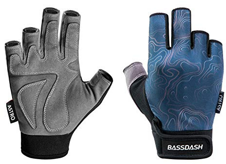 Bassdash Astro Gants de pêche Heavy Duty Sure Grip Gants de Cyclisme pour Hommes Gants sans Doigts pour Femmes pour la pêche Sportive Kayak Pagaie Voile VTT