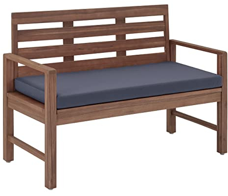 Amazon Aware gepolstert Outdoor-Liegesofa, Akazienholz, Walnussbraun, Kapazität 102 kg