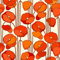 Mohnblumen-Polsterstoff Meterware, roter Blumen-Botanik-Polsterstoff für Stühle, rustikaler Dekorationsstoff mit Gartenmotiven für Heimwerkerprojekte im Freien und zu Hause, 92 x 150 cm, Orange