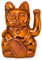 DONKEY Lucky Cat Cosmic Edition Mars Shiny Copper | Winkekatze, Maneki Neko, 15 cm, in Geschenkverpackung