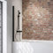 Schulte pare-baignoire MESURE À PERSONALISER l.35-90 x h.100-140 cm, noir, 1 volet, paroi de baignoire mobile réversible 180° contre le mur, verre de sécurité 5 mm transparent