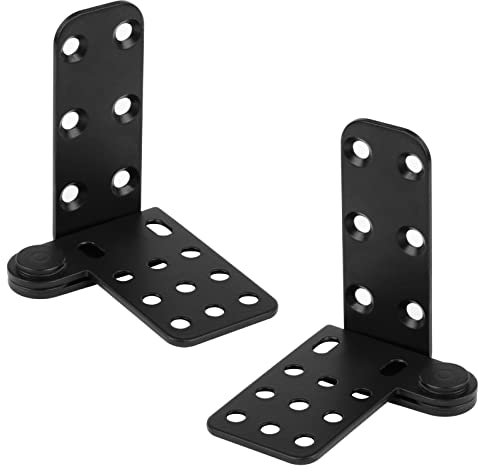 4 bisagras de puerta pivotante, bisagras de eje de 180 grados, negras, 2 izquierdas, 2 derechas