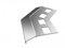 Renoplast® Aluminium Ecke 135° für Traufprofil K100 Grau | Fertigstellung von Terrassen und Balkonen | Fliesenböden auf Klebemörtel | Wasser ablaufsysteme Winkelprofil | Korrosionsschutz Balkonprofile