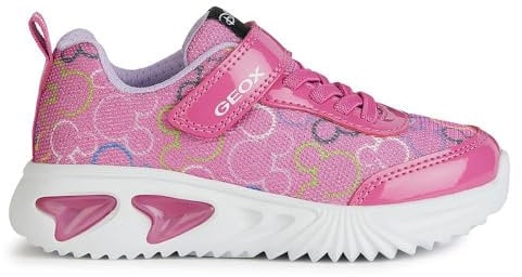 Geox J Assister Girl D, Scarpe da Ginnastica, Fucsia Multicolore, 31 EU