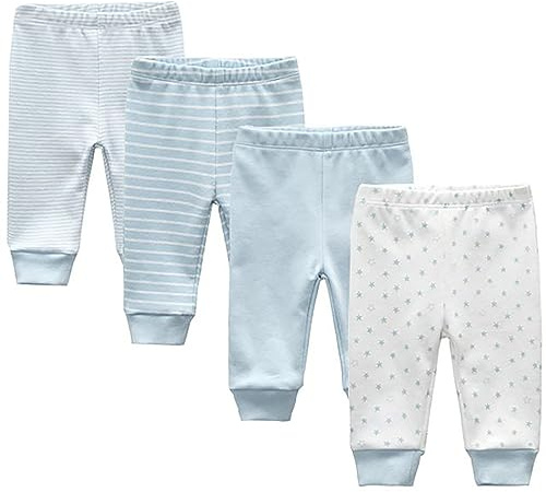 Ecojoy Unisex Baby Hose aus 100% Baumwolle im 5er Pack Babyhose für Jungen Baby Hose für Mädchen Schlupfhose