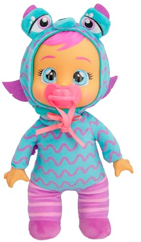 Cry Babies Tiny Cuddles Monster JoJo, Plüsch-Baby-Puppe, Tiny Cuddles mit personalisiertem Pyjama eines Monsters, das echte Tränen weint, Kinder ab 18 Monaten und älter
