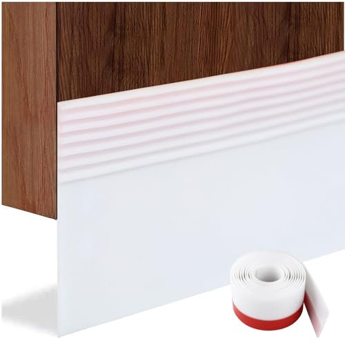 wordmouk Guarnizione Sottoporta per Porta Autoadesiva 36mm Striscia di Tenuta Sotto la Porta Paraspifferi Porta Blindata Finestra Ingresso Antivento Antizanzare e Impermeabili Total 2m