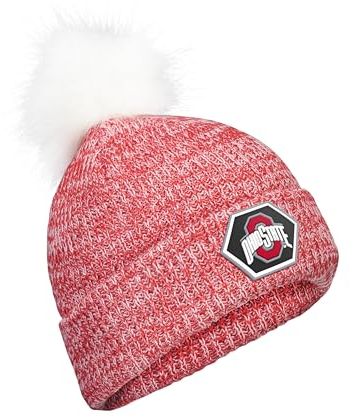 Pacific Headwear Unisex-Erwachsene NCAA Damen Kunstfell-Bommelmütze – Collegiate Wintermütze für stilvoll und warm Beanie-Mütze, Mehrfarbig/Meereswellen (Ocean Tides), Einheitsgröße