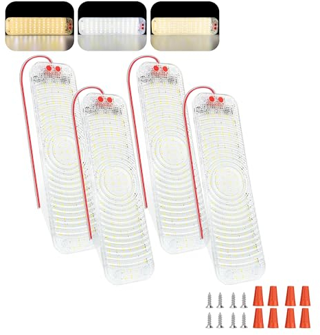 MERTTURM 150LED 12 Volt Lampen Wohnmobil, 12v Innenbeleuchtung mit 3 Farben& dimmbarer Helligkeit, ultrahelle Deckenleuchte für RV, Wohnmobil