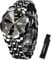 OLEVS Schwarz Herrenuhr Metallarmband Mode Wasserdicht Herren Uhr Schwarz Matt mit Datum Analog Kleid Armbanduhr Herren Edelstahl Leuchtend Business Uhr für Männer Großes Zifferblatt Geschenke