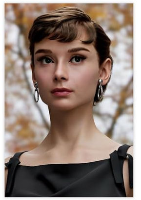 spgacr Audrey Hepburn, Leinwand-Poster, Schlafzimmerdekoration, Landschaft, Büro, Raumdekoration, Geschenk, 40 x 60 cm