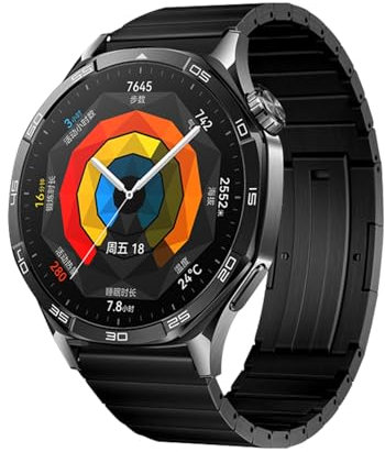 Coholl Compatible con Huawei Watch GT5 46 mm - 22mm de acero inoxidable y aleación de titanio correa de repuesto para el último. Elige tu correa de reloj 22mm en Süffisant Ferroso
