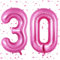 Rosa Pink Luftballon 30,Zahlen Luftballons rosa pink,40 Zoll Rosa Pink Folienballon 3&0,Zahlenballon 30 Helium Ballon 30 Geburtstag für Geburtstagsdeko Frau Mann Jubiläum Party