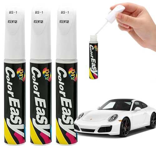 Cutiolly Stylo de Retouche,3pcs Stylo Retouche Peinture,Stylo Réparation des Rayures Auto De Peinture,Stylo de Retouche Blanc,Stylo Retouche Voiture,nti Rayure pour Carrosserie Moto Voiture Vélo