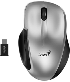 Genius Ergo 8200S Kabellose Maus, ergonomisches Design, leises Klicken, Typ C