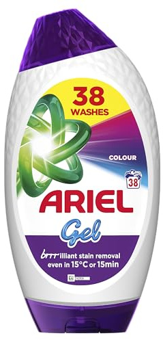 Ariel Washing Liquid Laundry Detergent Gel, 38 Washes, Colour, Brrrilliant Stain Removal Even in 15˚C Or 15min