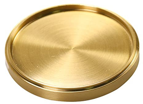 Round Coasters Copper Brass Copper Cup Mats Cup Tray For Tea Lover Copper Set