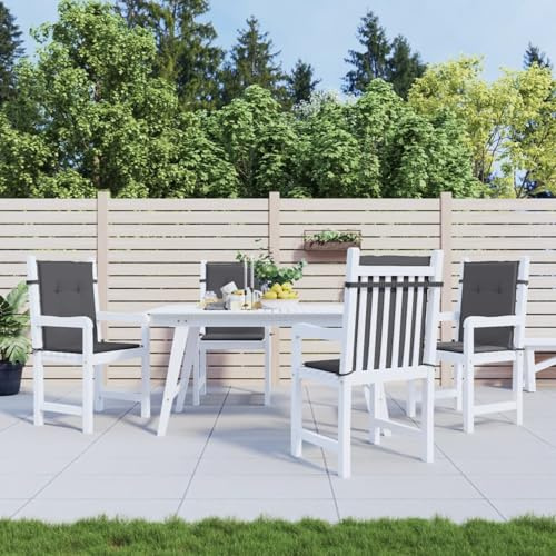 Gartenstuhlauflagen Niedriglehner 4 Stück anthrazit