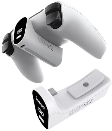 For Controller PS5 Batteria USB Tipo C Da 2000 MAh, Kit Di Riproduzione E Ricarica Con Display A LED For Accessori Da Gioco For Controller PS5 Elite