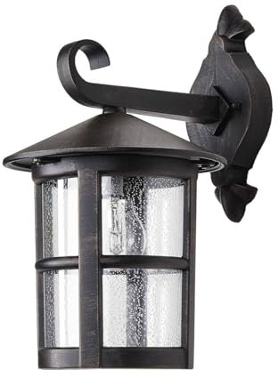 Lindby Wandleuchte außen Florentine (spritzwassergeschützt (Modern) in Transparent aus Aluminium (1 flammig, E27) - Außenwandleuchten Wandlampe Led Außenlampe Outdoor für