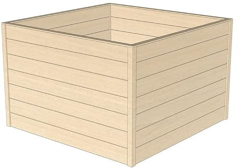 HORI® Hochbeet Kit, Holz Stecksystem 80 cm hoch – Pflanzkasten Bausatz aus Fichte, 18 mm Wandstärke für Garten, Gemüsebeet & Kräuterbeet – DIY Pflanzkasten, in 15 Größen: Modell Potsdam (120x120)