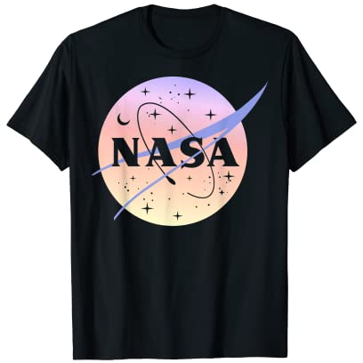 NASA Logo Pastel Light Color Fade Graphic T-Shirt T-Shirt