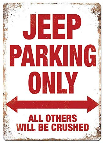 ECONG Jeep Parking Only Metallwand Zeichen Blechschilder Warnung hängen Vintage Kunst Folie Poster Band Malerei Promi Bar Cafe Garten öffentliches Geschenk