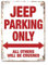 ECONG Jeep Parking Only Metallwand Zeichen Blechschilder Warnung hängen Vintage Kunst Folie Poster Band Malerei Promi Bar Cafe Garten öffentliches Geschenk