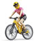 Bruder 63111 - Bworld Mountainbike mit Radfahrerin & Helm - 1:16 Figur, Mensch, Fahrrad, Spielzeug