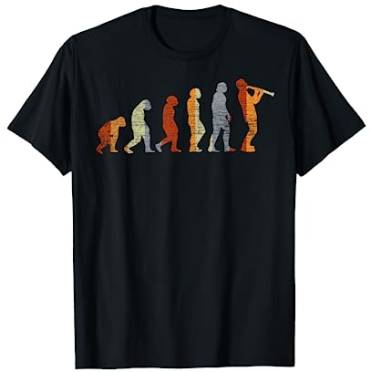 Geschenk für Jazz Musiker Evolution Klarinette T-Shirt