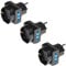 POLY POOL | PP2351.13 Adattatore Pluristandard con Spina Schuko Kit da 3 Adattatori con Spina 16A e Prese Italiana e Tedesca 10A - 16A, Nero