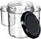 KADAX Lot de 100 pots à confiture 350 ml, avec couvercle à visser, bocaux à miel, pots de conservation pour champignons, confitures, miel - Noir