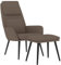 vidaXL Relaxsessel mit Hocker, Sessel mit Armlehne, Fernsehsessel für Wohnzimmer, Polstersessel Lesesessel mit Metallrahmen, Modern, Taupe Stoff