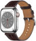 Docco Jette Correa de cuero compatible con Apple Watch Band 49mm,45mm,44mm,42mm(Umber-Silver)