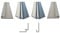 #plateART Aluminium Nische Profil-Set für 3mm Dusch- oder Küchennische, Weiß, Matt, 250 cm Länge