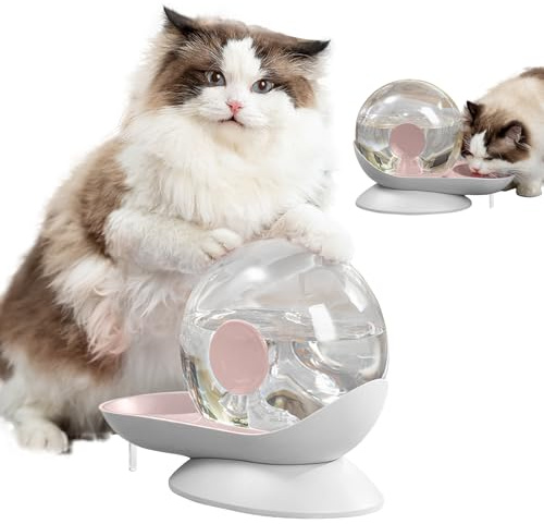 PETCUTE Fontaine à Eau Automatique pour Chat,Distributeurs d'eau pour Animaux de Compagnie,2.8L en Forme d'escargot,Distributeur d'eau pour Chien,Niveau d'eau Facile à Voir,sans électricité